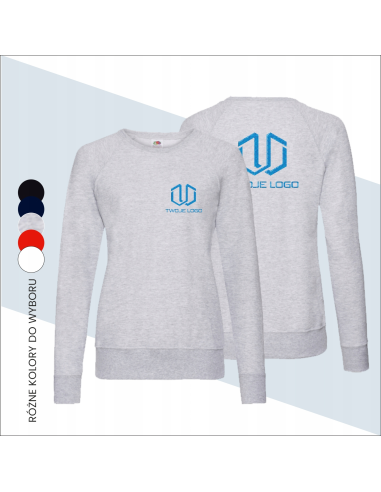 Lekka damska bluza raglan Własny haft Personalizacja Basic Haft 6 sztuk