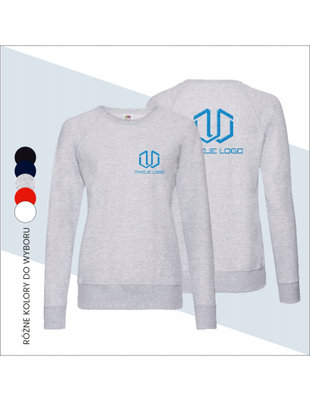 Lekka damska bluza raglan Własny haft Personalizacja Basic Haft 6 sztuk