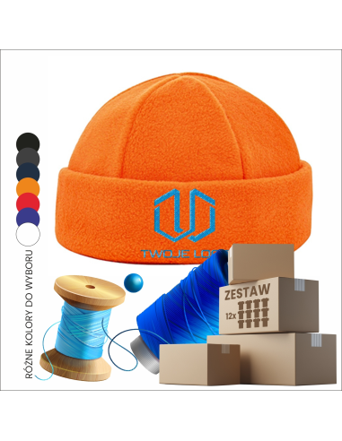 Zimowa czapka Twoje logo Personalizacja Odzież reklamowa Polar 12 sztuk