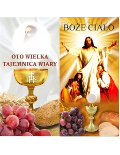 Baner 130x260 cm Boże Ciało Gotowa Dekoracja Ołtarza