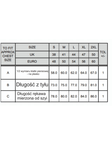 Odblaskowa kurtka Bez kaptura REKLAMA Ostrzegawcza Wodoodporna 6 sztuk