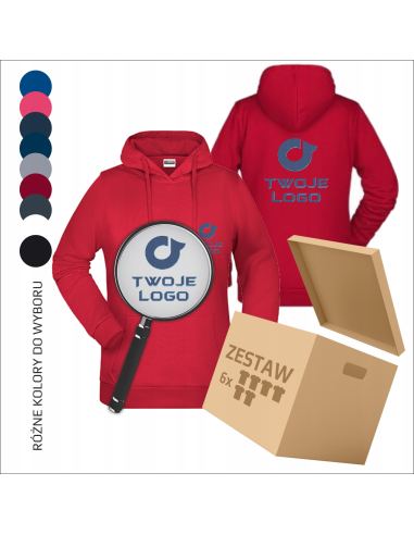 Personalizowany damski hoodie Haft Własne logo Personalizacja Reklama Baweł