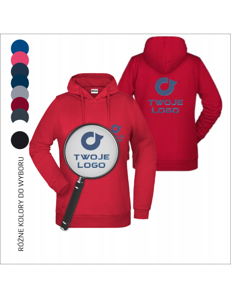 Damska hoodie z personalizacją Haft Odzież promocyjna Z kapturem