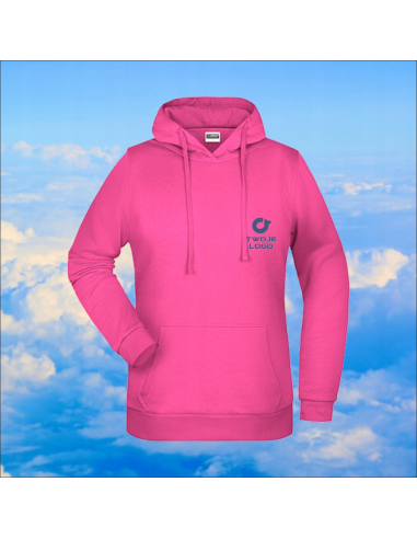 Hoodie damski z własnym haftem Premium Odzież promocyjna Własny logotyp Twó