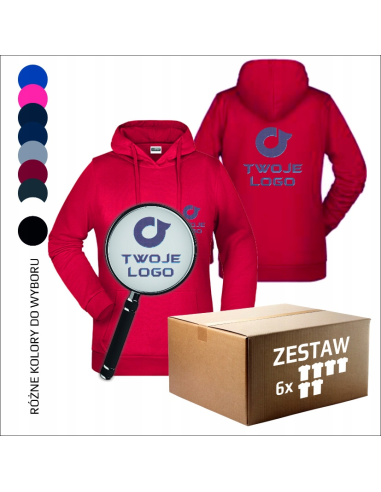 Personalizowany damski hoodie Haft Własne logo Personalizacja Reklama Baweł