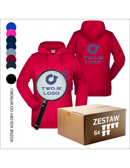 Hoodie damski z własnym haftem Premium Odzież promocyjna Własny logotyp Twó