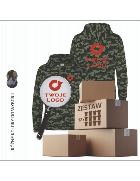 Bluza z kapturem z własnym haftem | Elegancka odzież reklamowa | Logo | Haf