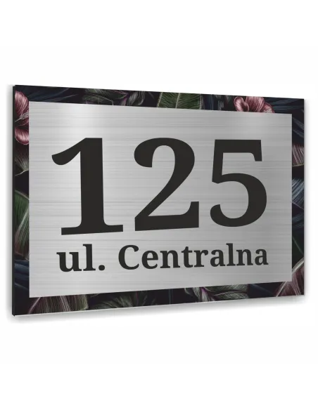 Tablica Adresowa 30x20cm Nazwa Ulicy Aluminium Ciemne