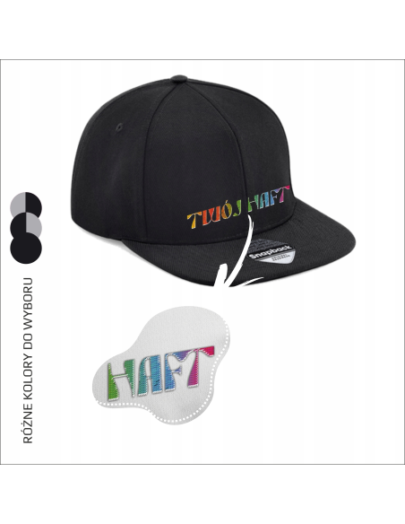 Czapka z daszkiem 6-panelowa haftowana | Własny personalizowany haft | Logo