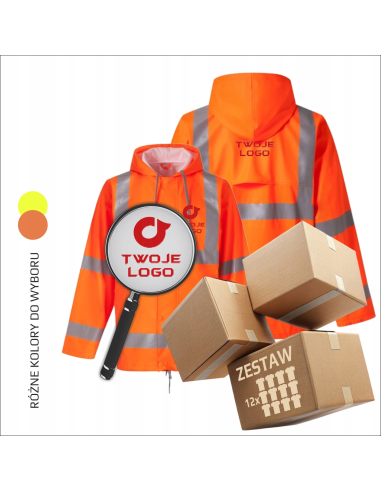 Personalizowana kurtka robocza | BHP | Odblask | Twoje logo 12 sztuk