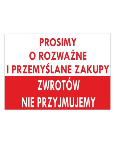 Tablica Informacyjna Prosimy o Rozważne i Przemyślane