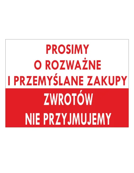 Tablica Informacyjna Prosimy o Rozważne i Przemyślane