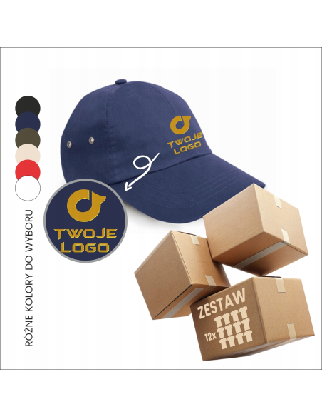 Plush Cap z personalizacją | Haft logo | Odzież firmowa 12szt