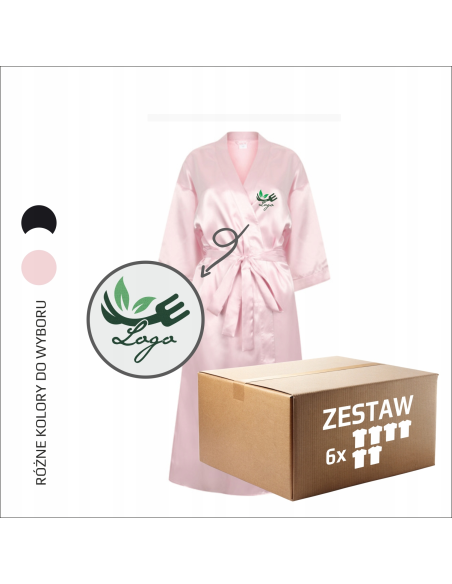 Szlafrok z personalizowanym haftem | Odzież reklamowa | Logo firmy 6szt