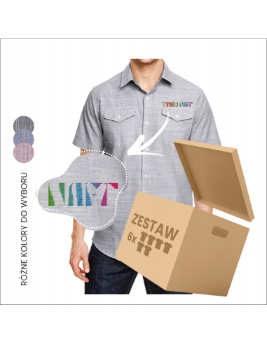 Elegancka koszula z haftem | Odzież firmowa | Komfort i styl 6szt