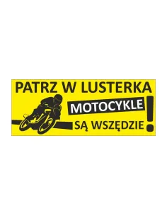 Naklejka Patrz Lusterka Motocykle Bor Policja Wszędzie