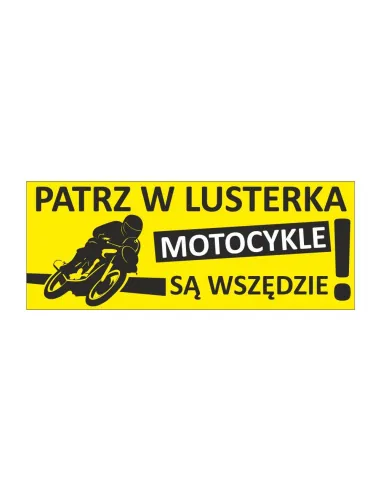 Naklejka Patrz Lusterka Motocykle Bor Policja Wszędzie