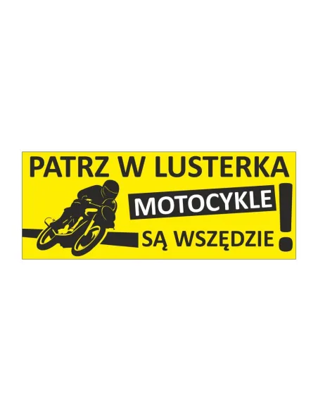Naklejka Patrz Lusterka Motocykle Bor Policja Wszędzie