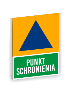 Tablica informacyjna Znak PUNKT SCHRONIENIA SCHRON 40x30 cm