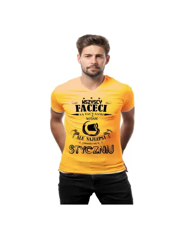 Koszulka z Nadrukiem Znak Zodiaku Wodnik Miesiąc Prezent