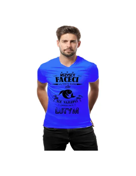 Koszulka z Nadrukiem Znak Zodiaku Ryby Miesiąc Prezent