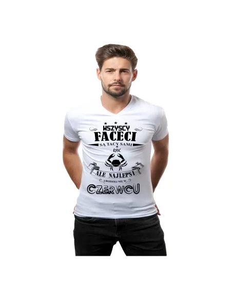 Koszulka z Nadrukiem na Prezent Znak Zodiaku Rak Miesiąc