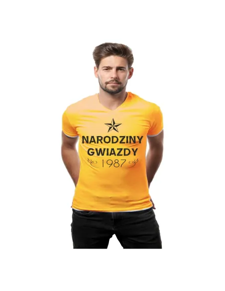 Koszulka z Nadrukiem Narodziny Gwiazdy Rok Foto Prezent