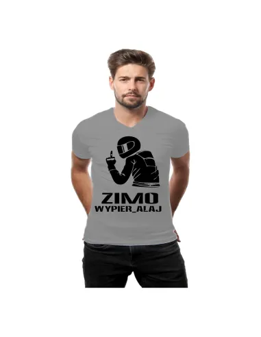 Koszulka – Dla Mężczyzny Śmieszna Nadrukiem Zimo Wypier