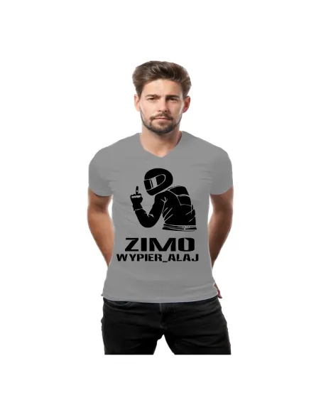 Koszulka – Dla Mężczyzny Śmieszna Nadrukiem Zimo Wypier