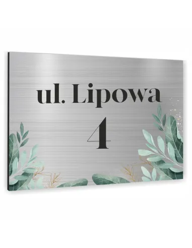 Cyfry na Dom Numer 40x30cm Domu Srebrne Różnymi Motywami