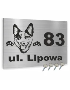 Tablica Adresowa Metal Numer Domu Posesji z Nadrukiem