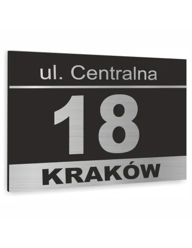 Tablica Adresowa 40x30 cm Numer Domu Oznakowanie Czarnymi