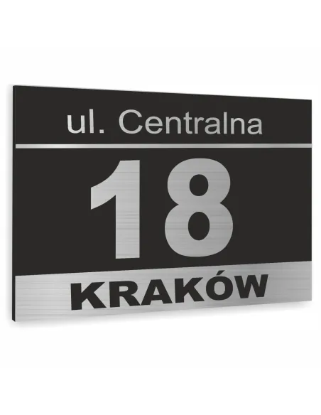 Tablica Adresowa 40x30 cm Numer Domu Oznakowanie Czarnymi