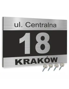 Tabliczka Tablica Adresowa Aluminiowa Wkrętami Różne Wzory