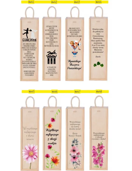 Skrzynka na Wino Podziękowanie Rodziców Pudełko Alkohol