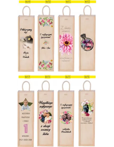 Skrzynka na Wino Prezent na Dzień Babci i Dziadka Pudełku