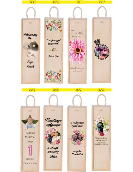 Skrzynka na Wino Prezent na Dzień Babci i Dziadka Pudełku