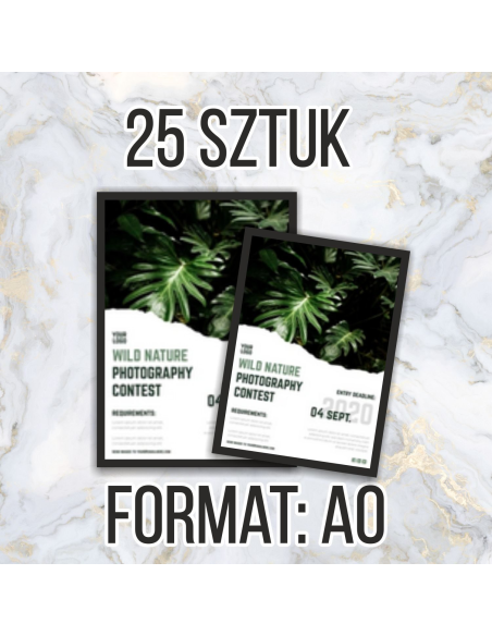 Plakaty A0 25 sztuk 25 sztuk Projekt Gratis Ekspozycji