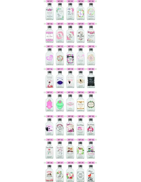 Buteleczki Setki Weselne Nadrukiem 100ML 200 szt Gości