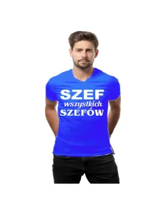 Koszulka z Nadrukiem na Prezent Szef Wszystkich Szefów