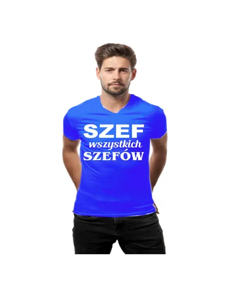 Koszulka z Nadrukiem na Prezent Szef Wszystkich Szefów