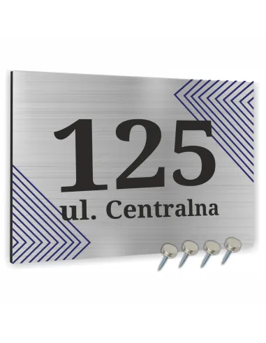 Tabliczka 40x30cm Numer Budynek Dom Aluminium Delikatny