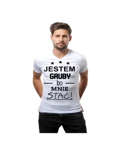 Koszulka z Nadrukiem – Jestem Gruby Bo Mnie Stać Reklamowy