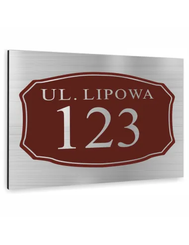 Tablica Adresowa 40x30 cm Numerem Domu Dodatkiem Czerwieni