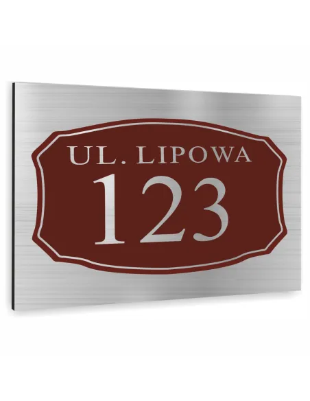 Tablica Adresowa 40x30 cm Numerem Domu Dodatkiem Czerwieni