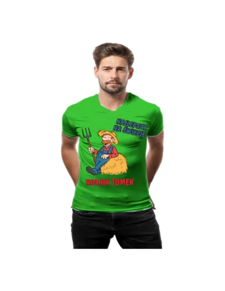 Koszulka Prezent Rolnika Najlepszy Świecie z Nadrukiem