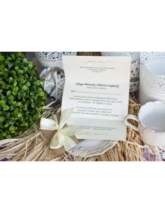 Zaproszenia Personalizowany Eleganckie Perłowe Jasny