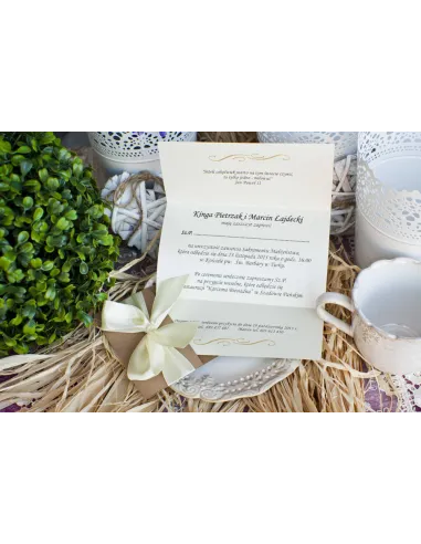 Zaproszenia Personalizowany Eleganckie Perłowe Jasny