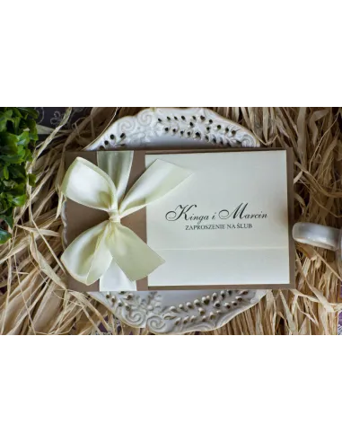 Zaproszenia Personalizowany Eleganckie Perłowe Jasny