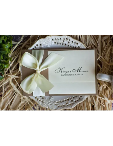 Zaproszenia Personalizowany Eleganckie Perłowe Jasny